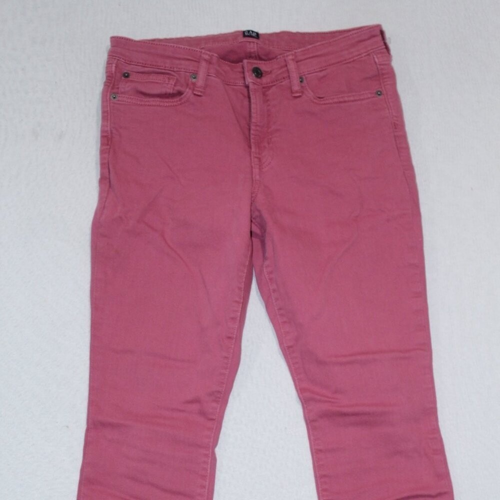 Gap Denim Women Pink Jeans Casual Denim Cropped Leggings Size 28 Regular